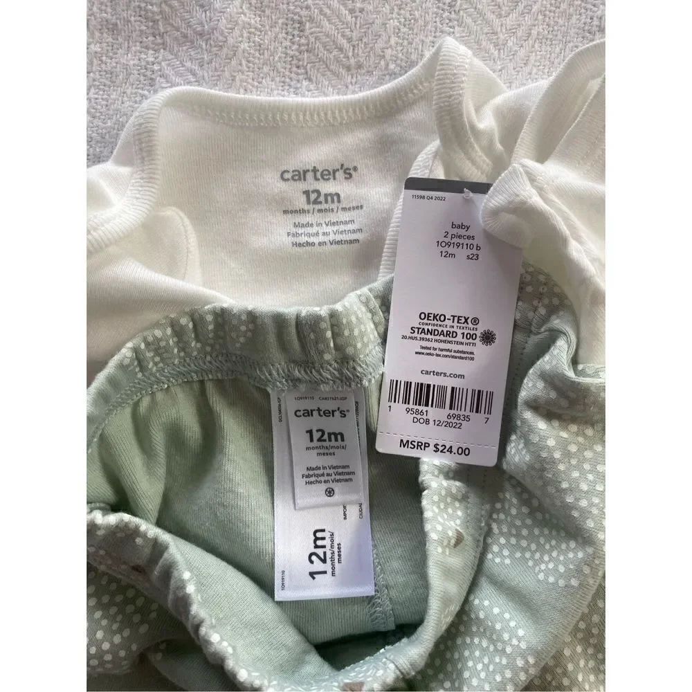 CARTER’S BABY BOY 12M Hoppy Easter Bodysuit and Pants Set